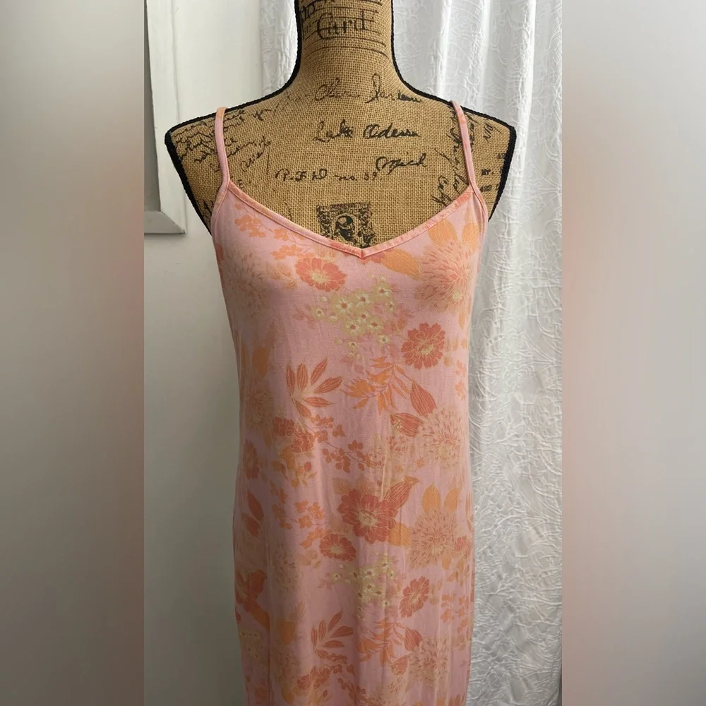 Z Supply Tank Style Midi Dress Floral Print Adjustable Straps Size L - Picture 4 of 8